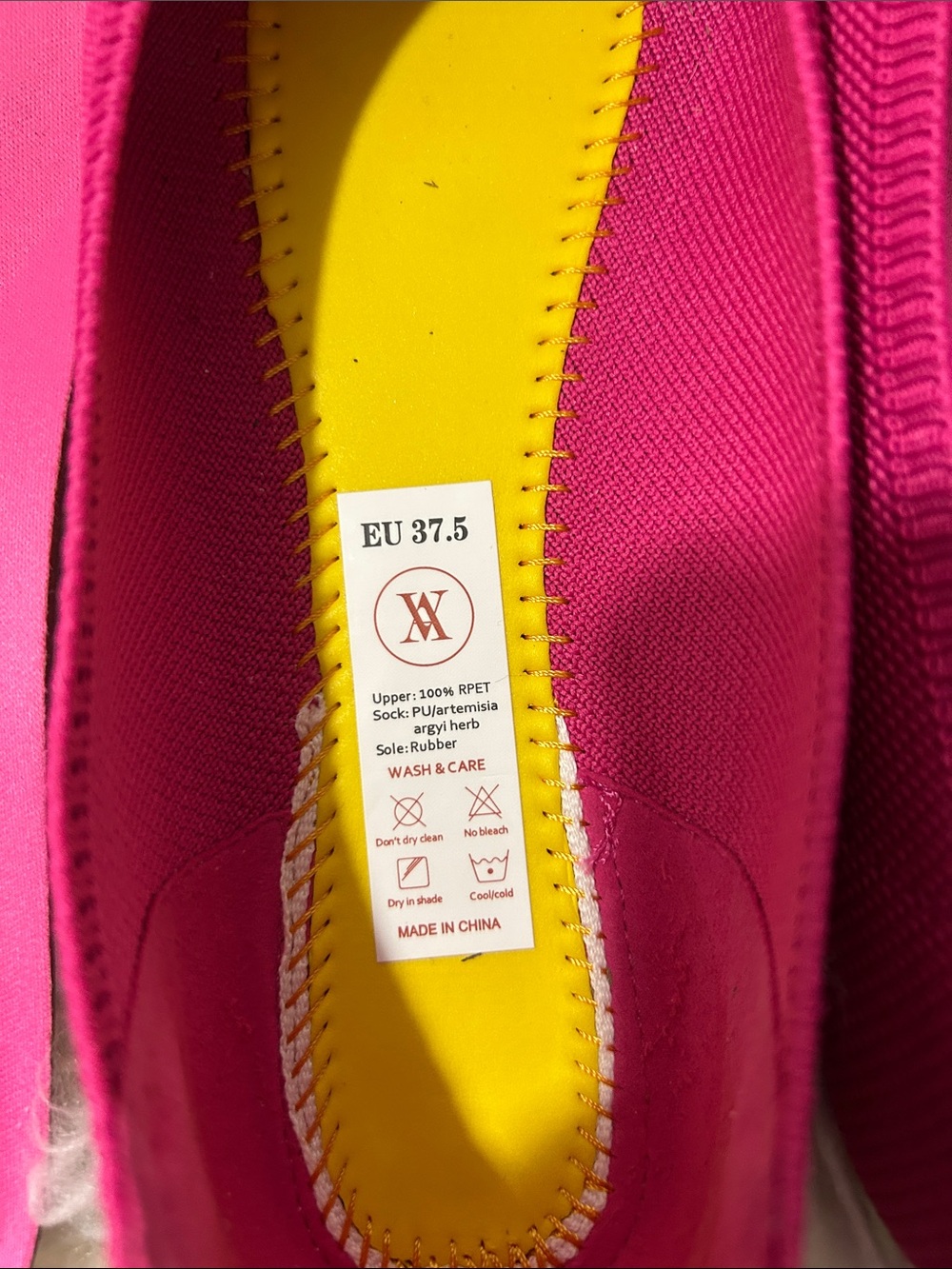 Vivaia Comfortable pointed toe pink ballet flats size 37.5 or 7 - Picture 9 of 9